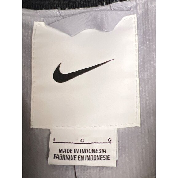 NEW! Nike Men's Swoosh High Corduroy Bomber Jacket Wolf Grey Black Size Large - Picture 10 of 11